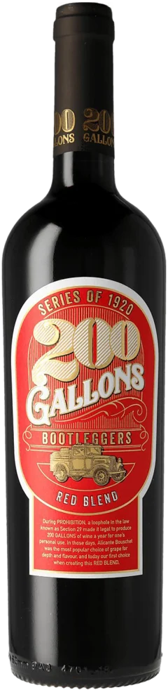 200 Gallons Bootleggers Red Blend 2020